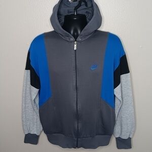 Vintage 80s Nike Men's Large Sweatshirt Track Jacket Zip Blue Tag USA Colorblock